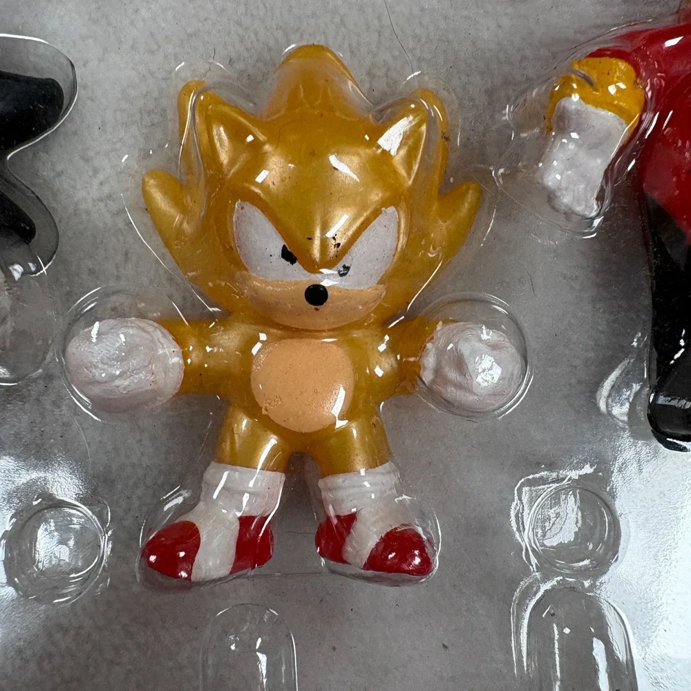 Sonic The Hedgehog Christmas Ornament Figure Lot Of 6 Plastic Clamshell